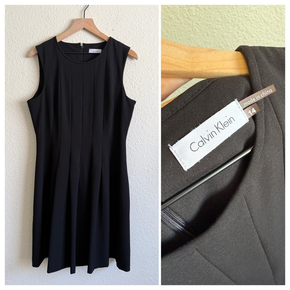 Calvin Klein Dresses & Skirts - Calvin Klein Black Sleeveless Dress-Size 14